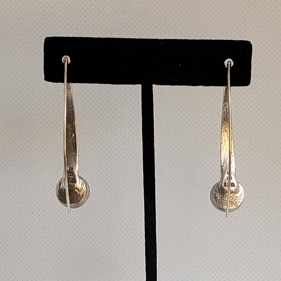 Vtg. Dangled Cultured Gray Pearl Earrings - Picture 3 of 7